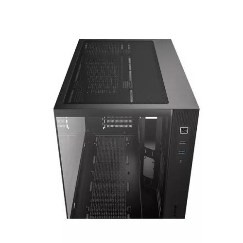 ID-Cooling Számítógépház - VIEW 500 (ablakos, venti nélkül, BTF, mATX, 1xUSB3.0, 1xUSB2.0, fekete)