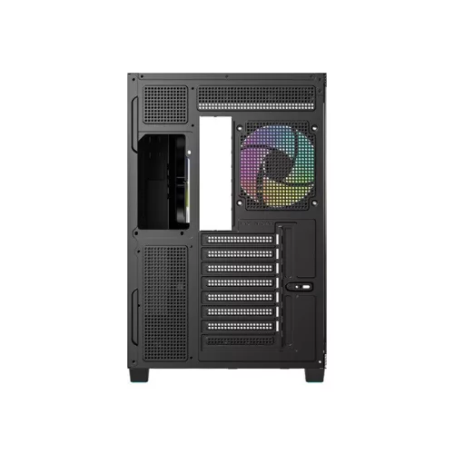ID-Cooling Számítógépház - VIEW 510 ARGB (ablakos, 4x12cm A-RGB,  BTF, ATX, USB3.0, 1xUSB-C, fekete)