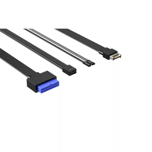 ID-Cooling Számítógépház - VIEW 510 ARGB (ablakos, 4x12cm A-RGB,  BTF, ATX, USB3.0, 1xUSB-C, fekete)