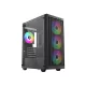 ID-Cooling Számítógépház - WARE 300 ARGB (ablakos, 4x12cm A-RGB, mATX, USB3.0, 1xUSB2.0, fekete)