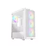 ID-Cooling Számítógépház - WARE 300 ARGB WH (ablakos, 4x12cm A-RGB, mATX, USB3.0, 1xUSB2.0, fehér)