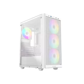   ID-Cooling Számítógépház - WARE 300 ARGB WH (ablakos, 4x12cm A-RGB, mATX, USB3.0, 1xUSB2.0, fehér)