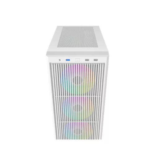 ID-Cooling Számítógépház - WARE 300 ARGB WH (ablakos, 4x12cm A-RGB, mATX, USB3.0, 1xUSB2.0, fehér)