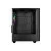 ID-Cooling Számítógépház - WARE 300 ARGB (ablakos, 4x12cm A-RGB, mATX, USB3.0, 1xUSB2.0, fekete)