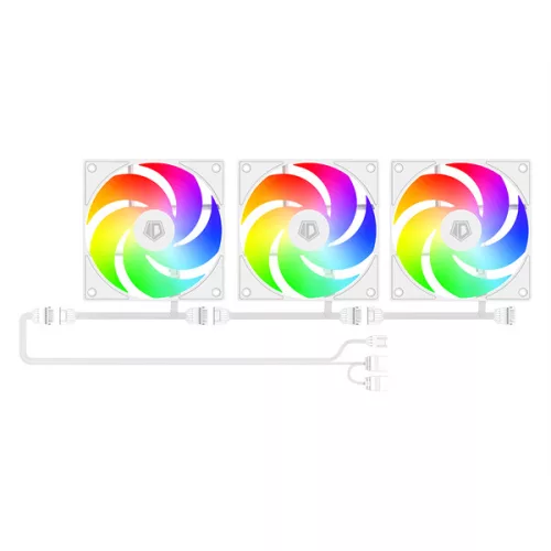 ID-Cooling Számítógépház - WARE 310 ARGB WH (ablakos, 4x12cm A-RGB, ATX, USB3.0, 1xUSB-C, 1xUSB2.0, fehér)