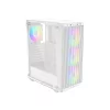 ID-Cooling Számítógépház - WARE 310 ARGB WH (ablakos, 4x12cm A-RGB, ATX, USB3.0, 1xUSB-C, 1xUSB2.0, fehér)