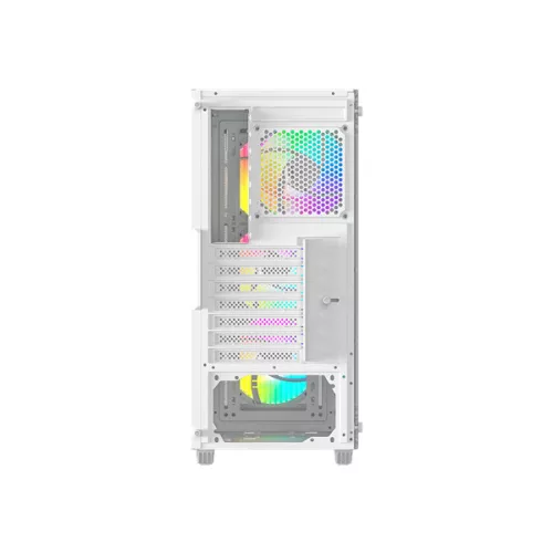 ID-Cooling Számítógépház - WARE 310 ARGB WH (ablakos, 4x12cm A-RGB, ATX, USB3.0, 1xUSB-C, 1xUSB2.0, fehér)