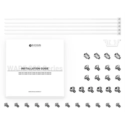 ID-Cooling Számítógépház - WARE 310 WH (ablakos, venti nélkül, ATX, USB3.0, 1xUSB-C, 1xUSB2.0, fehér)