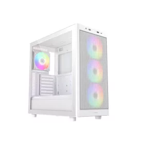   ID-Cooling Számítógépház - WARE 510 ARGB WH (ablakos, 4x12cm A-RGB, ATX, USB3.0, 1xUSB-C, 1xUSB2.0, fehér)