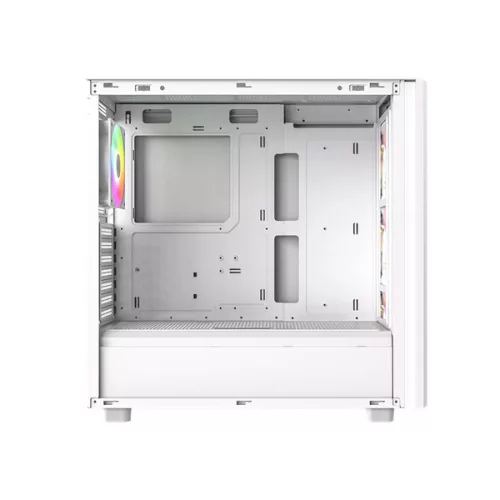 ID-Cooling Számítógépház - WARE 510 ARGB WH (ablakos, 4x12cm A-RGB, ATX, USB3.0, 1xUSB-C, 1xUSB2.0, fehér)