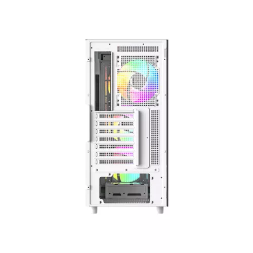 ID-Cooling Számítógépház - WARE 510 ARGB WH (ablakos, 4x12cm A-RGB, ATX, USB3.0, 1xUSB-C, 1xUSB2.0, fehér)