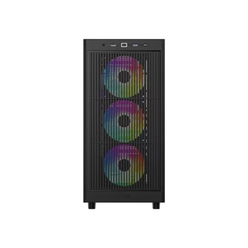 ID-Cooling Számítógépház - WARE 510 ARGB (ablakos, 4x12cm A-RGB, ATX, USB3.0, 1xUSB-C, 1xUSB2.0, fekete)