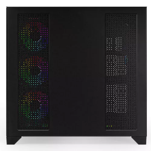 NJOY Számítógépház -  AURA (fekete, ablakos, ATX, 7x12cm, 2xUSB3.0, 1x USB-C)