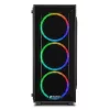 Sharkoon Számítógépház -  TG4M RGB (fekete; üveg oldal; alsó táp; ATX; 4x120mm RGB Ventillátor; 2xUSB3.0; I/O)