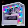 Spirit of Gamer Számítógépház - SPARK Arctic (fehér, ablakos, 9x12cm ventilátor, alsó táp,  ATX, 2xUSB3.0, 1xUSB-C)