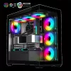 Spirit of Gamer Számítógépház - SPARK Black (fekete, ablakos, 9x12cm ventilátor, alsó táp,  ATX, 2xUSB3.0, 1xUSB-C)