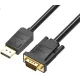Vention Displayport -> VGA, (fekete), 2m, kábel