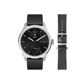   Withings Bundle Scanwatch 2 / 42mm (including Leather wristband Black Noir 20mm) - Black