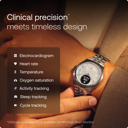 Withings ScanWatch Nova Brilliant 39mm - Titanium Silver