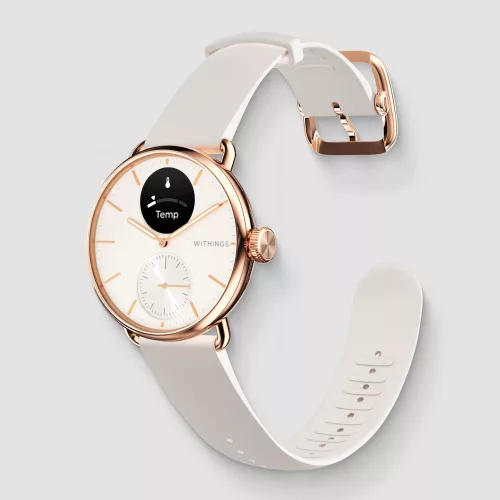 Withings Scanwatch 2 / 38mm (Activity, Sleep Tracker, ECG, Temperature, SPO2 / Stainless steel, fkm wristband, sapphire glass) - Sand