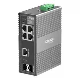   TP-LINK OMADA Switch Ipari 4x1000Mbps + 1xGigabit SFP + 1xGigabit kombó SFP Fémházas, IES206G