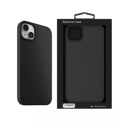 Next One Silicone Case for iPhone 15 Plus MagSafe compatible - Black