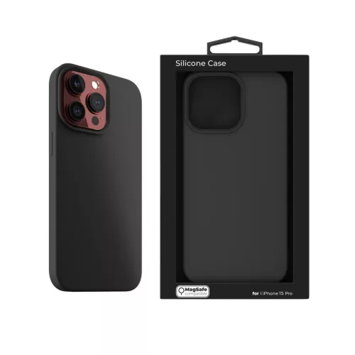 Next One Silicone Case for iPhone 15 Pro MagSafe compatible - Black