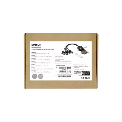 Conceptronic Bővítőkártya - EMRICK11B (PCIe x1 to 4x DB9 (RS-232))