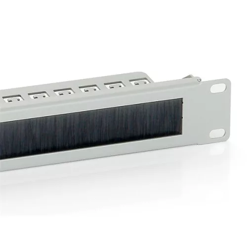 Equip Rackszekrény kiegészítő - 327412 ("Brush Panel", Fésű Panel 1U, szürke)