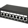 Equip Patch panel - 327425 (24 port, Cat5e, 1U, árnyékolt, fekete)