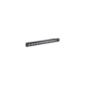   Equip Keystone Patch Panel - 769324 (24 port, Cat6A, 1U, árnyékolt, fekete)