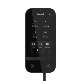  Ajax Keypad TouchScreen Fibra 5" érintőképernyős kezelő - vezetékes - kártyaolvasóval - fekete