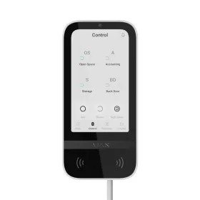   Ajax Keypad TouchScreen Fibra 5" érintőképernyős kezelő - vezetékes - kártyaolvasóval - fehér