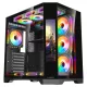 Rampage Számítógépház - NOVA (fekete; üveg; ATX; 9,17" TFT kijelző, 7x120mm RGB, 1xUSB3.0 + 1xUSB2.0)