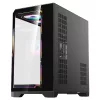 Rampage Számítógépház - NOVA (fekete; üveg; ATX; 9,17" TFT kijelző, 7x120mm RGB, 1xUSB3.0 + 1xUSB2.0)