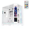 Rampage Számítógépház - NOVA V2 (fehér; üveg; ATX; 9,17" LCD kijelző, 7x120mm A-RGB, 1xUSB3.0 + 1xUSB-C)