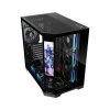 Rampage Számítógépház - NOVA V2 (fekete; üveg; ATX; 9,17" LCD kijelző, 7x120mm A-RGB, 1xUSB3.0 + 1xUSB-C)