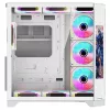 Rampage Számítógépház - NOVA (fehér; üveg; ATX; 9,17" TFT kijelző, 7x120mm RGB, 1xUSB3.0 + 1xUSB2.0)