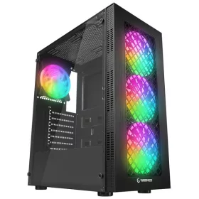   Everest Számítógépház -  PLAID V1 (fekete; üveg; ATX; alsó táp; 4x120mm RGB, 1xUSB3.0 + 2xUSB2.0)