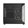 Rampage Számítógépház - LUMID (fekete; ablakos; mATX, alsó táp, 3x120mm A-RGB)