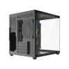 Rampage Számítógépház - LUMID (fekete; ablakos; mATX, alsó táp, 3x120mm A-RGB)