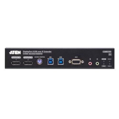 ATEN KVM Over IP Switch 2x2 Port, 5K, DisplayPort, DP, Dual Display, Transmitter - KX9980T