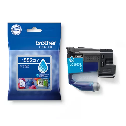 Brother LC552XLC Tintapatron Cyan 16,5 ml 1.500 oldal kapacitás