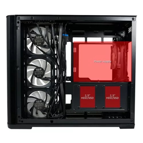 LC Power - LC-8001B-ON hangszigetelt ATX ház