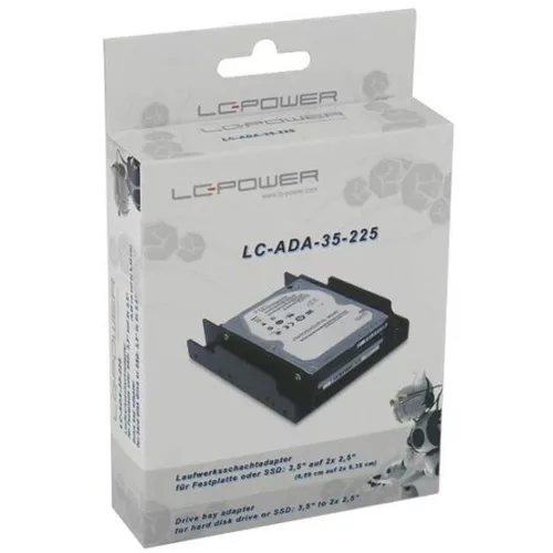 LC Power Drive bay adapter for HDD/SSD 3,5" to 2x 2,5 - LC-ADA-35-225