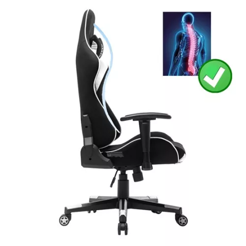 LC Power LC-GC-703BW Gaming szék - Fekete/Fehér