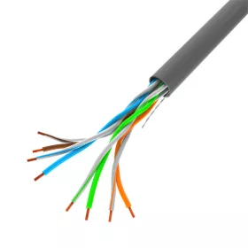   Lanberg Cat.5e U/UTP rézzel bevont (CCA) fali kábel 305m, AWG24, PVC, 100Mhz, Fca, szürke