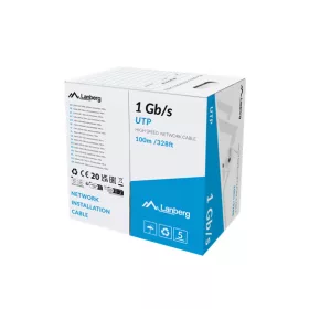 Lanberg U/UTP Cat6 RJ45 Patch Kábel 100 m - Szürke