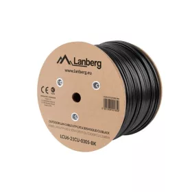   Lanberg Cat.6 U/UTP kültéri réz telepítői kábel 305m, AWG23, 250Mhz, Fca, fekete