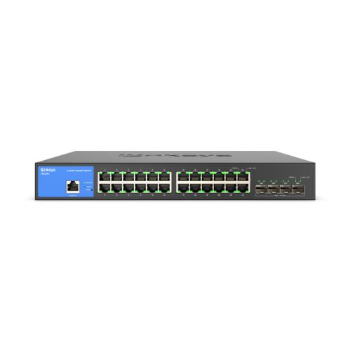 Linksys 24-Port Managed Gigabit Switch + 4 SFP+ Ports - Black